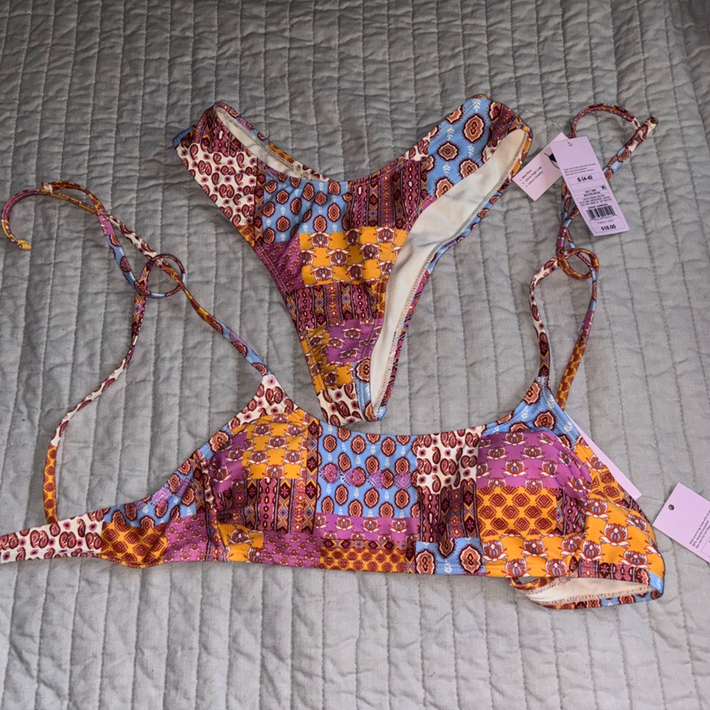 Wild Fable Multicolor Patchwork Bikini